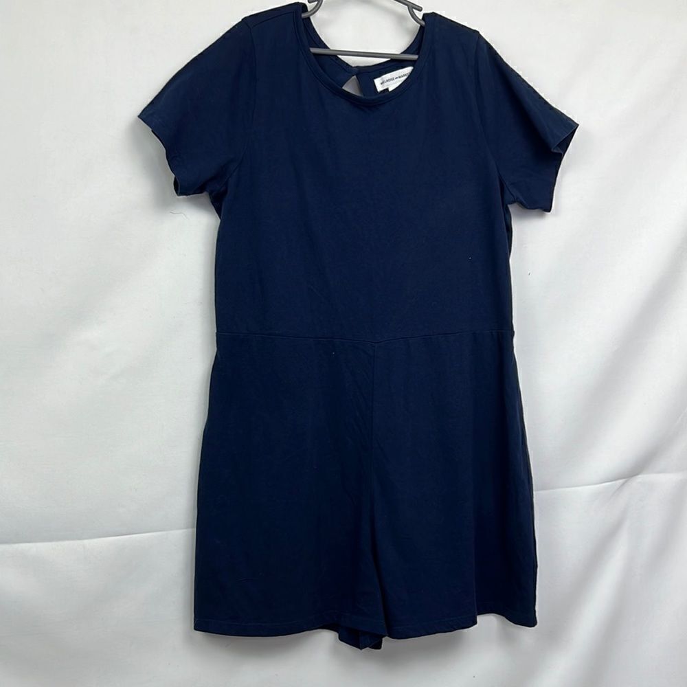 Melrose and Market Navy Open back knit girls romper size xl (14/16) EUC